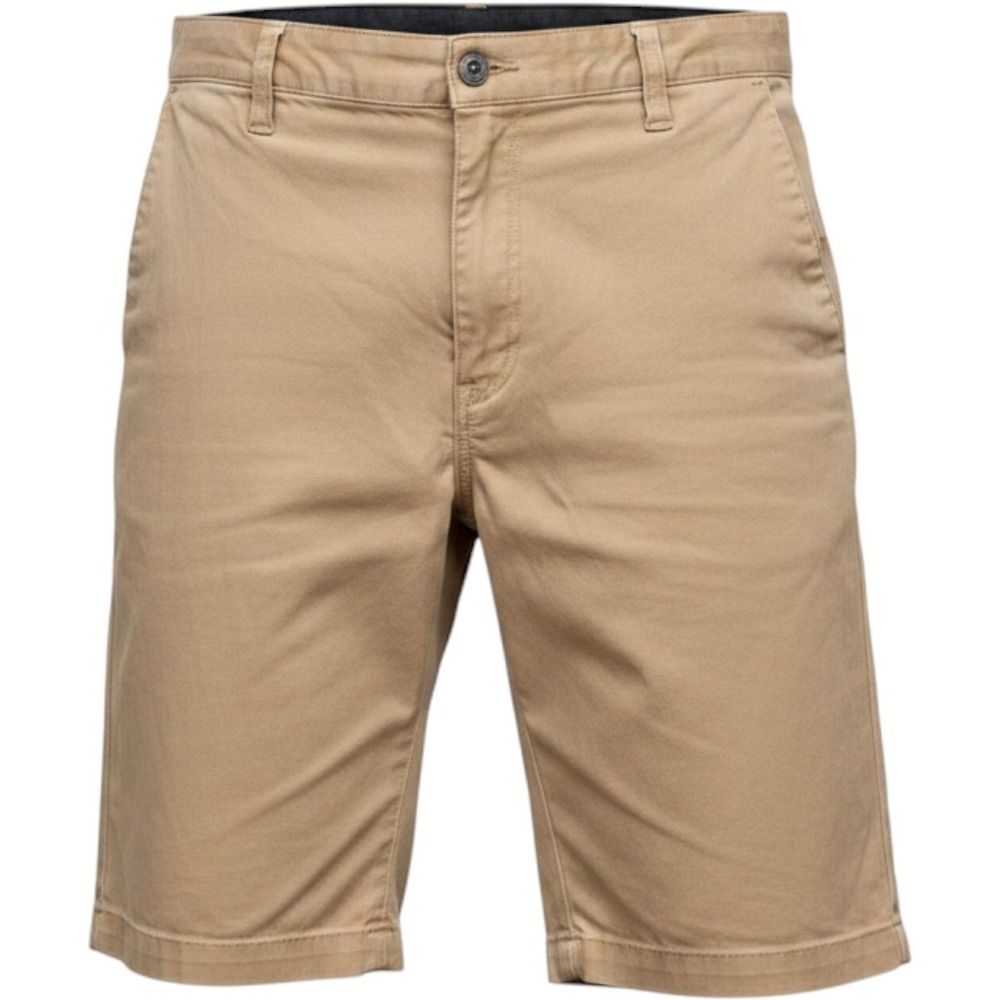 Volcom Mens Frickin Modern Stretch Chino Shorts Khaki Tan Size 38 A09117V3